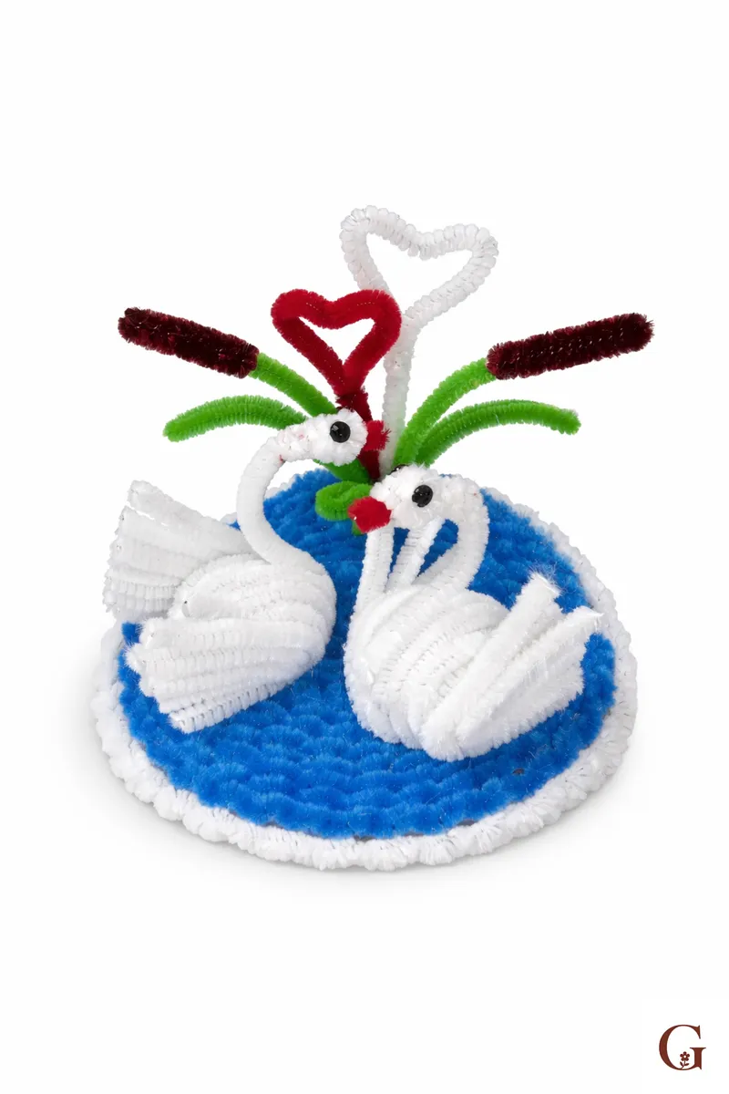 Handmade dual Swan for Showpiece | Anniversary Decor for Couple - Handmade with love by GulNest